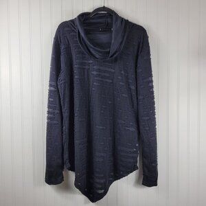 Shrine/Gothic Black Long Sleeved Pullover Rave/Techno Women's Large
